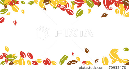 Falling autumn leaves. Red, yellow, green, brown c Falling autumn leaves. Red, yellow, green, brown c 70933478