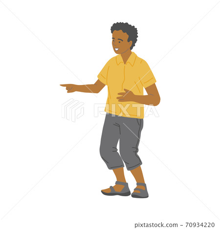 Bad bully behavior of the kid boy a cartoon isolated vector illustration Bad bully behavior of the kid boy a cartoon isolated vector illustration 70934220