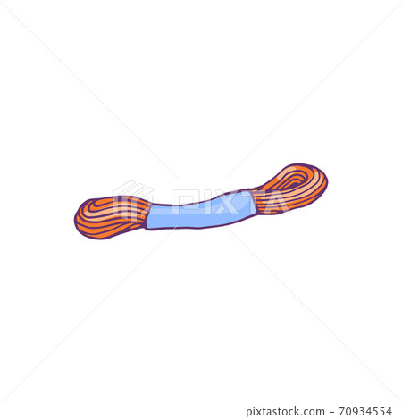 Embroidery thread or yarn cartoon icon sketch vector illustration isolated. 70934554