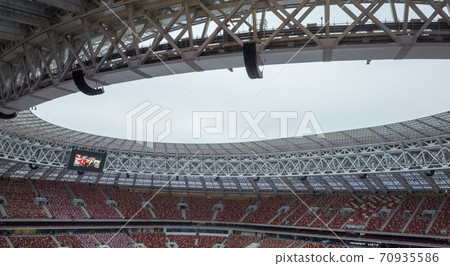 The stands of the Luzhniki stadium in Moscow, where the matches of the 2018 FIFA World Cup will be held The stands of the Luzhniki stadium in Moscow, where the matches of the 2018 FIFA World Cup will be held 70935586