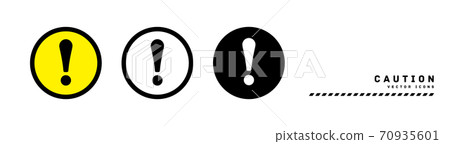 小心圖標矢量素材警告 小心圖標矢量素材警告 70935601