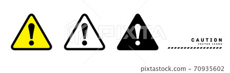 CAUTION Icon Vector Material Caution CAUTION Icon Vector Material Caution 70935602