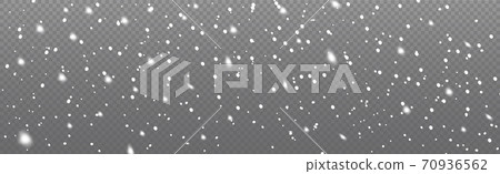 White falling snow on transparent background -... - Stock Illustration ...