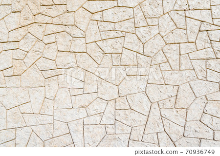 White clean stone wall of the building. 70936749