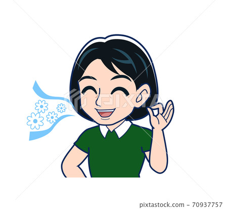 deep breath, woman, female - Stock Illustration [70937757] - PIXTA