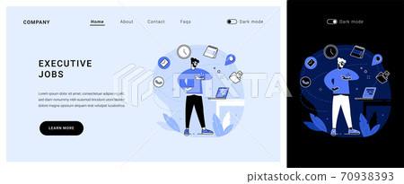 Executive jobs vector concept landing page. Executive jobs vector concept landing page. 70938393