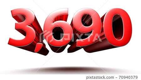 Number 3690.-插圖素材 [70940379] - PIXTA圖庫
