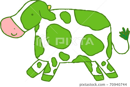 牛牛奶牛人物兒童圖畫黃道十二宮新年賀卡 牛牛奶牛人物兒童圖畫黃道十二宮新年賀卡 70940744