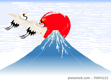 2021年新年賀卡-富士山和丹喬起重機 2021年新年賀卡-富士山和丹喬起重機 70943222