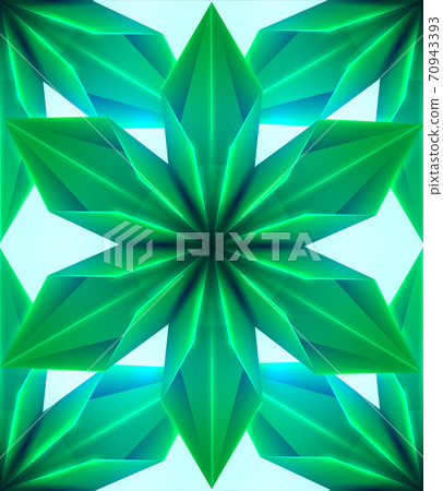 Green seamless paper origami leaves texture. Vector pattern Green seamless paper origami leaves texture. Vector pattern 70943393