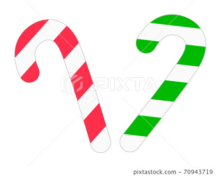 Christmas colored candy cane Christmas colored candy cane 70943719