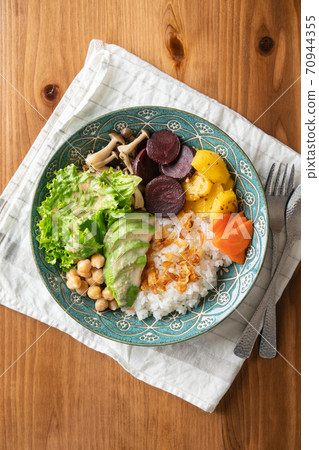 Buddha bowl vegan food 70944355