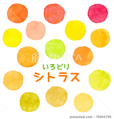 Colorful watercolor icon citrus 70944799