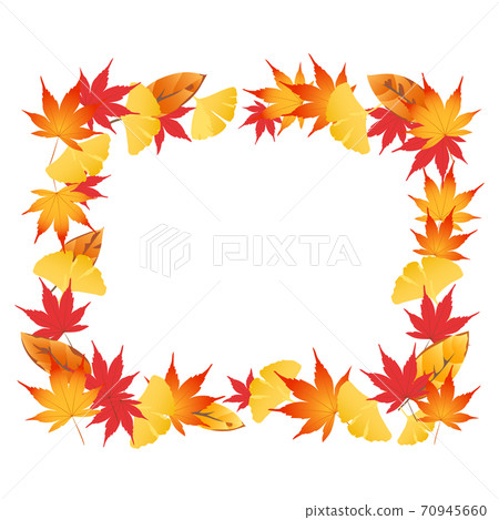 Autumn leaves maple frame illustration autumn - Stock Illustration ...