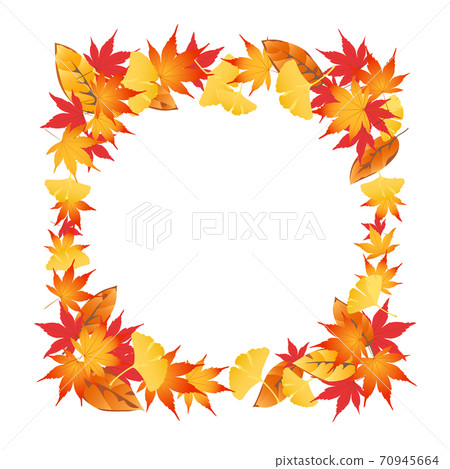 Autumn leaves maple frame illustration autumn - Stock Illustration ...