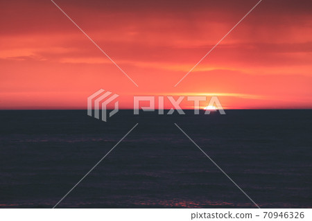 Natural Colorful Sunset Sunrise Sky Over Sea. Seascape With Shining Setting Sun On Sea Horizon Natural Colorful Sunset Sunrise Sky Over Sea. Seascape With Shining Setting Sun On Sea Horizon 70946326