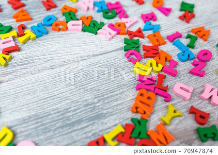 multicolored wooden letters multicolored wooden letters 70947874