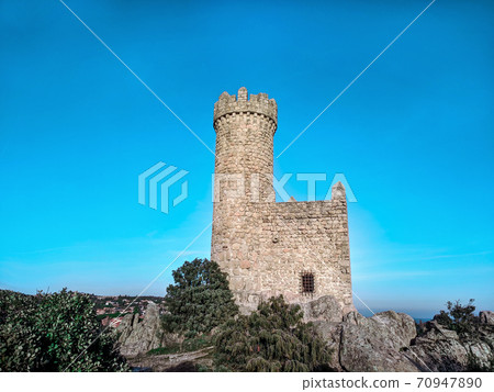 An old medieval watchtower in the mountains of Spain An old medieval watchtower in the mountains of Spain 70947890