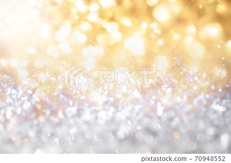 white, gold, and silver. glitter vintage lights background. defocused for festivals and celebrations 70948552