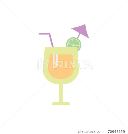 Summer Juice Drink Icon Clipart Vector Design Isolated 70948659