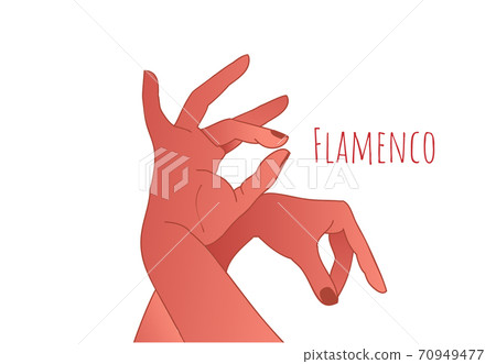 Beautiful graceful hands of young flamenco dancer Beautiful graceful hands of young flamenco dancer 70949477