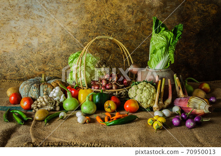 still life Vegetables, Herbs and Fruits still life Vegetables, Herbs and Fruits 70950013