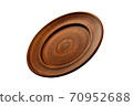 Hand-crafted empty clay plate isolated on a white background 70952688