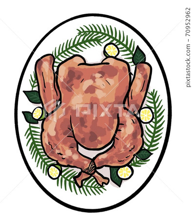 Illustration material of roast turkey Illustration material of roast turkey 70952962