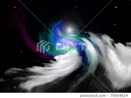 galaxy in a free space. 3D rendering 70954624