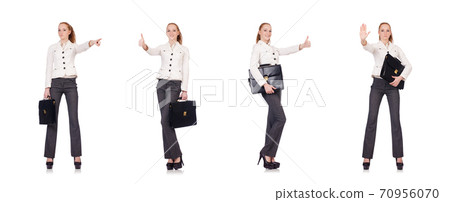Woman businesswoman isolated on white Woman businesswoman isolated on white 70956070