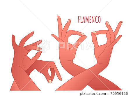 Beautiful graceful hands of young flamenco dancer Beautiful graceful hands of young flamenco dancer 70956136