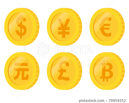 Currency mark coin set 70959352