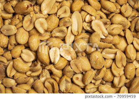 Top view full frame of salted peanuts 70959459