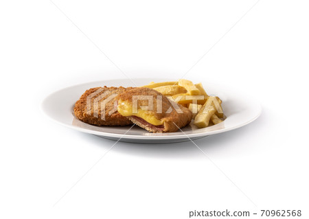 San Jacobo steak filled with cheese and ham San Jacobo steak filled with cheese and ham 70962568