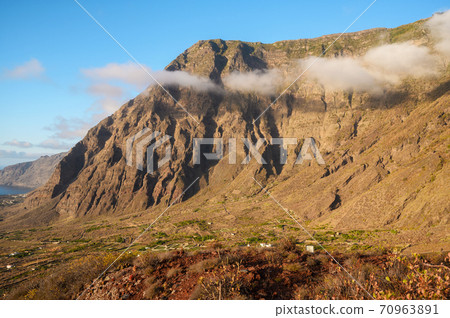 El Hierro, Canary Islands - Scenic landscape from Viewpoint Mirador de la Pena. 70963891