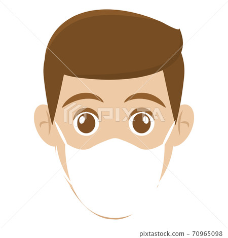 Isolated head man medical hero doctor 70965098