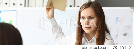 Angry female leader 70965160