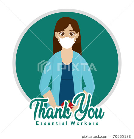 Ioslated Teacher thank you essential workers Ioslated Teacher thank you essential workers 70965188