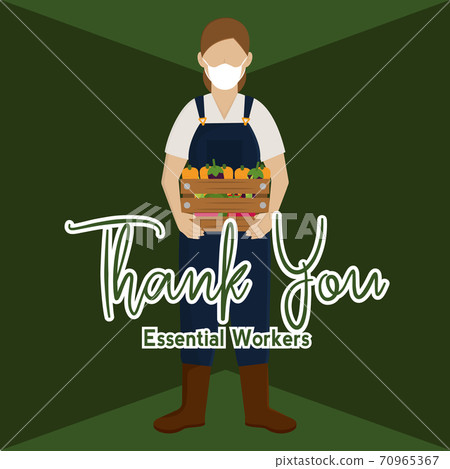 Farmer picture thank you essential workers 70965367