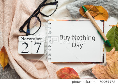 Buy Nothing Day of autumn month calendar November Buy Nothing Day of autumn month calendar November 70965578