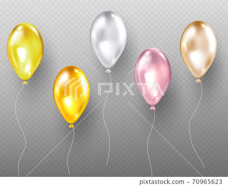 Helium balloons flying multicolored glossy objects Helium balloons flying multicolored glossy objects 70965623