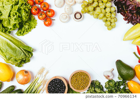 Healthy lifestyle food background from fresh 70966134