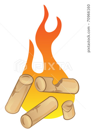pellet with flames on white background 70966160