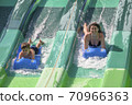 Funny Fall on Water Slide 70966363