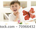 Kid Painting at Kindergarten 70966432