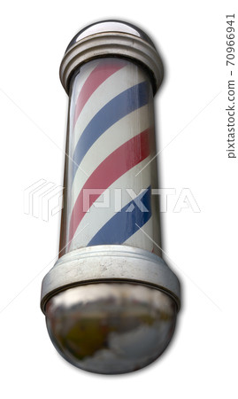 barbershop pole retro striped men hairdresser sign on white background 70966941