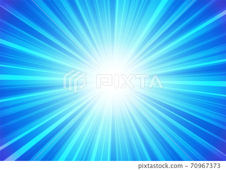 [Background image material] Radial light background Blue Horizontal position [Concentrated line / sense of speed] 70967373