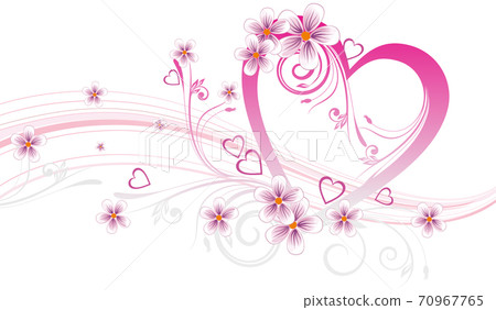Pink love heart on a white background Pink love heart on a white background 70967765