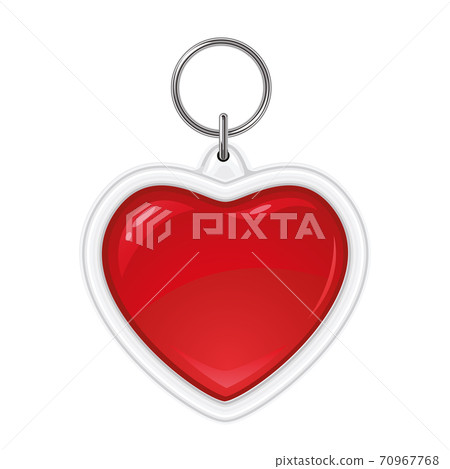 Red heart pendant on a snow-white background Red heart pendant on a snow-white background 70967768