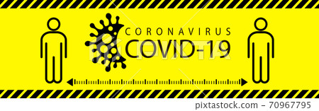 New world trend social distance, pandemic consequences - Vector New world trend social distance, pandemic consequences - Vector 70967795